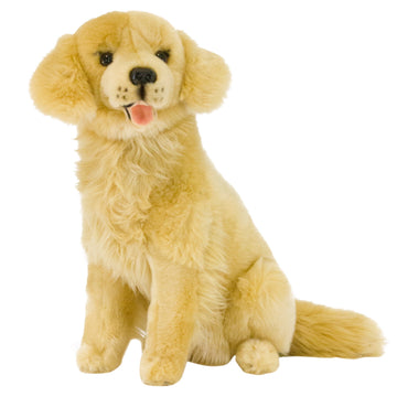 faire-bocchetta Stuffed Dog Plush Golden Retriever Stuffed Dog Lifelike Sitting Eco Friendly